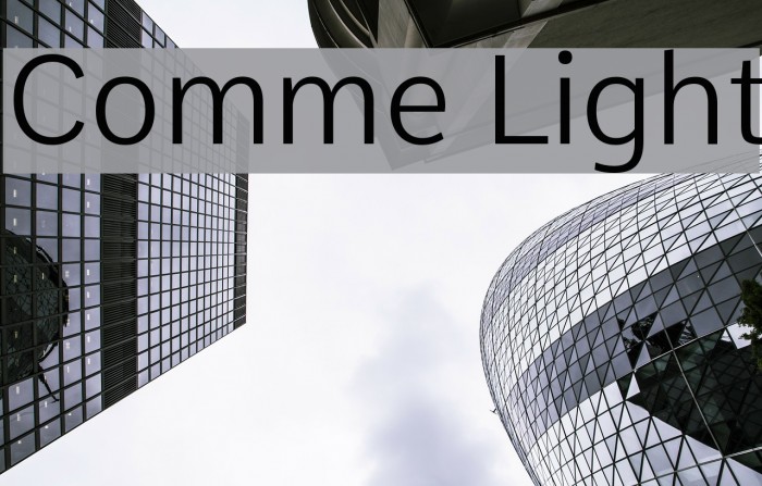 Comme Light Font examples