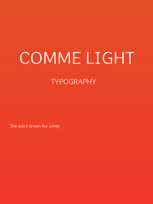 Comme Light Poster