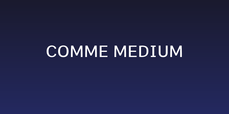 Comme Medium Social Header