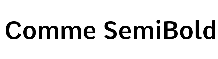 Comme SemiBold Font