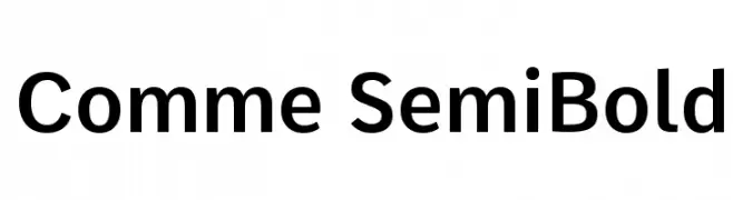 Comme SemiBold  font caratteri gratis