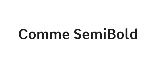 Comme SemiBold Logo
