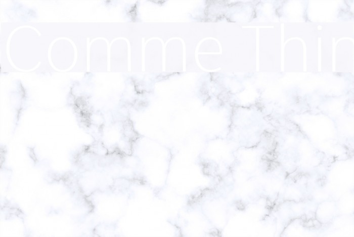 Comme Thin Font examples