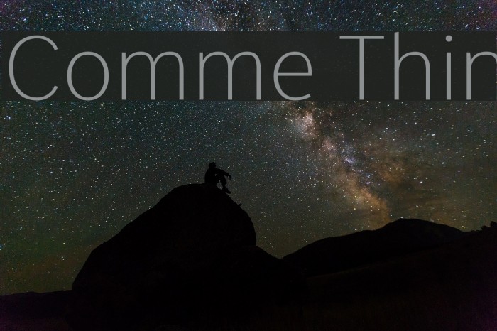 Comme Thin Font examples