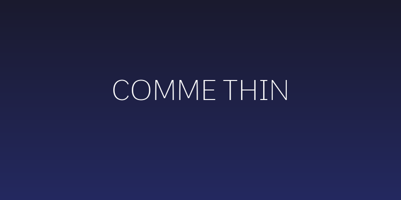 Comme Thin Social Header