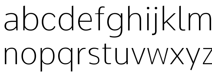 Comme Thin Font LOWERCASE