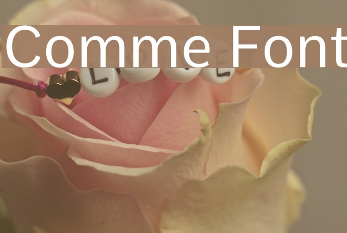 Comme Font examples