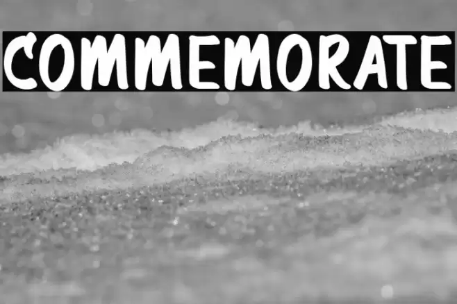 Commemorate Font examples
