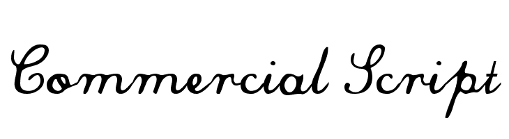 Commercial Script Font