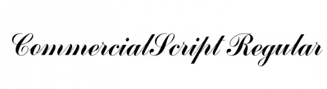 CommercialScript Regular  免费字体下载