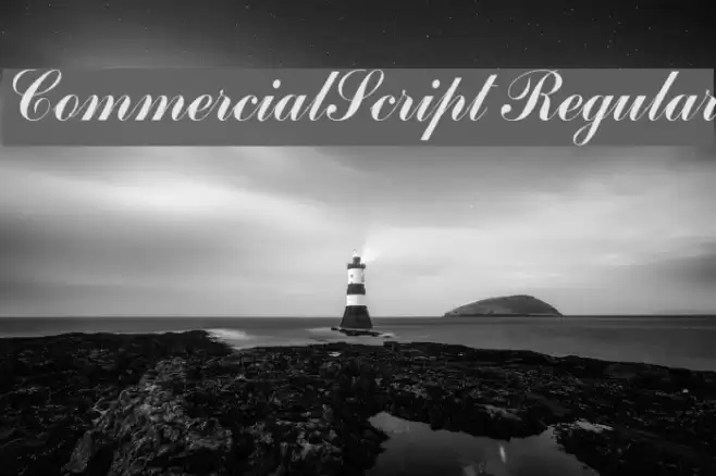 CommercialScript Regular Fuentes examples