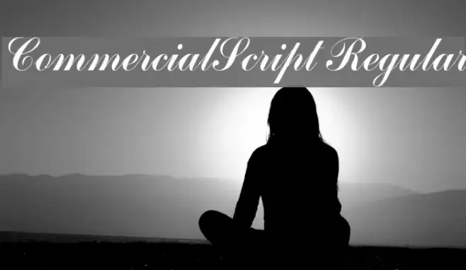 CommercialScript Regular Fuentes examples
