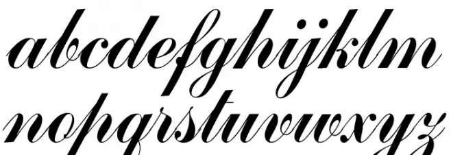 CommercialScript Regular Fuentes MINÚSCULAS