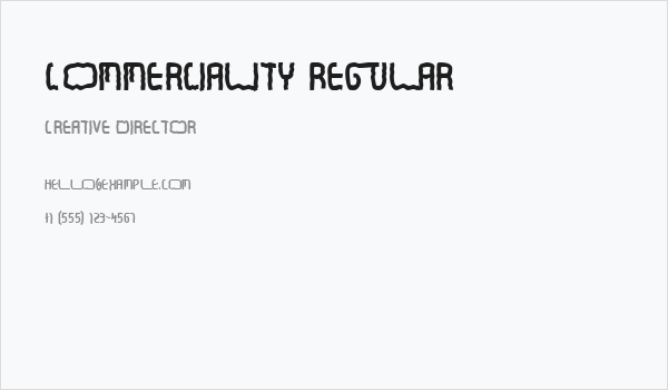 Commerciality Regular Business Card