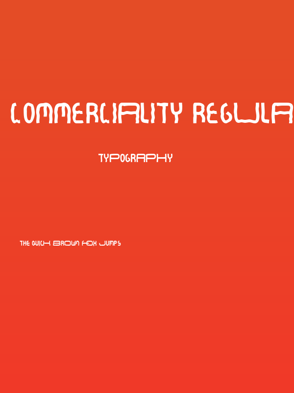 Commerciality Regular Poster