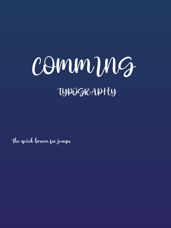 Comming Poster
