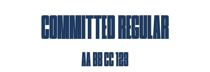 Committed Regular Font Preview