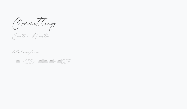 Committing Business Card