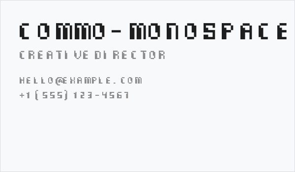 Commo-Monospaced Business Card