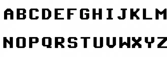 Commodore 64 Angled Schriftart Groß