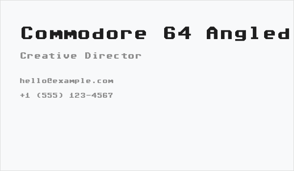 Commodore 64 Angled Business Card