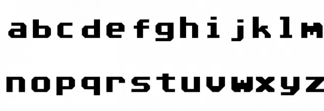 Commodore 64 Angled Font LOWERCASE
