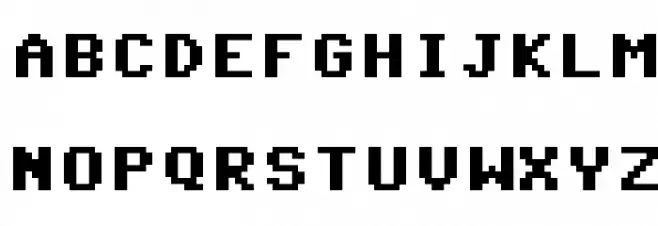 Commodore 64 Pixelized Шрифта ВЕРХНИЙ