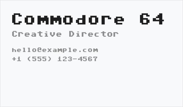 Commodore 64 Business Card