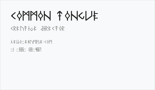 Common Tongue Business Card