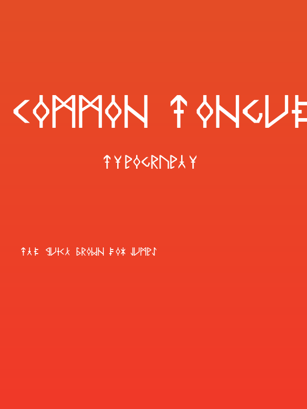 Common Tongue Poster