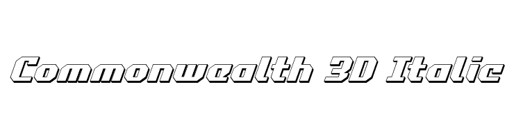 Commonwealth 3D Italic  les polices de caractères gratuit tlcharger