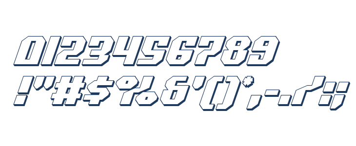 Commonwealth 3D Italic Other Characters