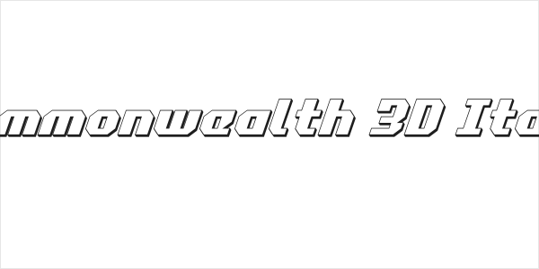 Commonwealth 3D Italic Logo