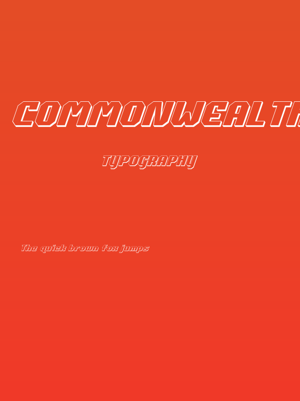 Commonwealth 3D Italic Poster