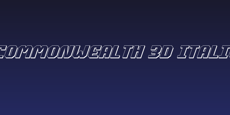 Commonwealth 3D Italic Social Header