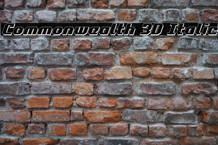 Commonwealth 3D Italic Example 2