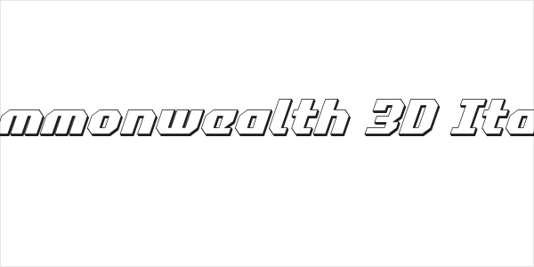Commonwealth 3D Italic Logo