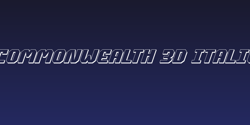 Commonwealth 3D Italic Social Header