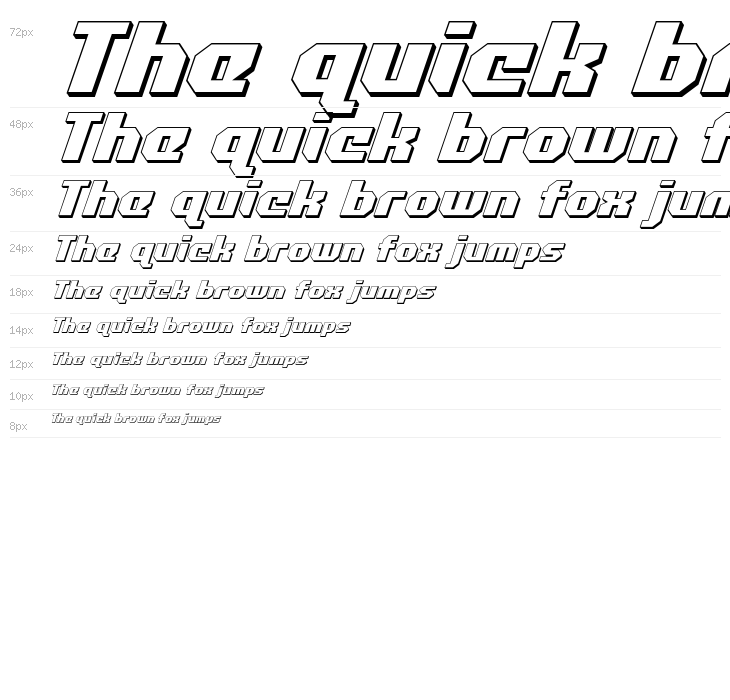 Commonwealth 3D Italic Waterfall