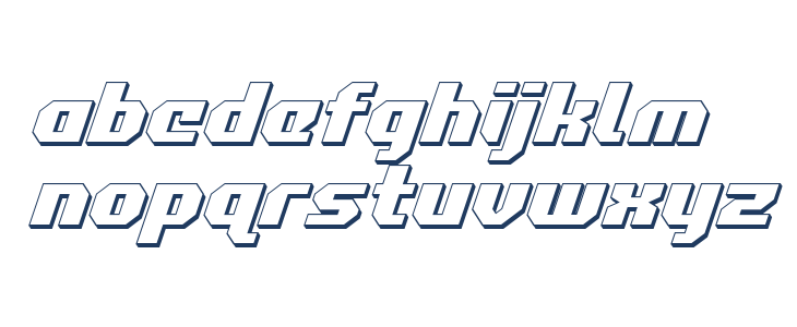 Commonwealth 3D Italic Lowercase