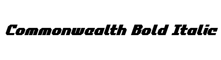 Commonwealth Bold Italic  免费字体下载