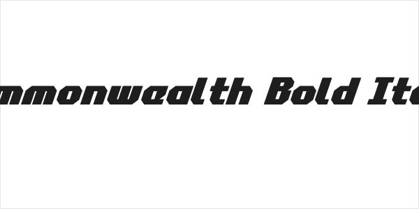 Commonwealth Bold Italic Logo