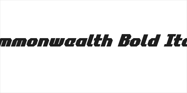 Commonwealth Bold Italic Logo