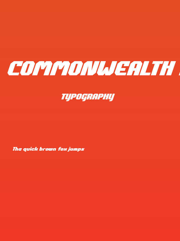 Commonwealth Bold Italic Poster