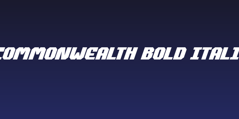 Commonwealth Bold Italic Social Header