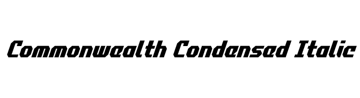 Commonwealth Condensed Italic Скачать бесплатные шрифты