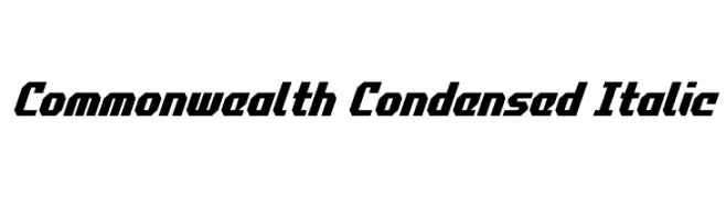 Commonwealth Condensed Italic  font caratteri gratis