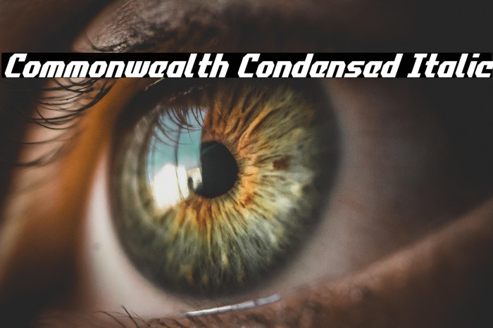 Commonwealth Condensed Italic Example 1