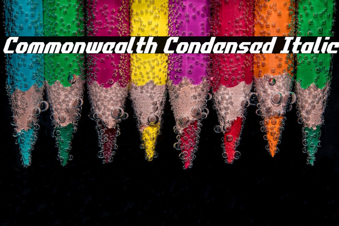 Commonwealth Condensed Italic Example 3
