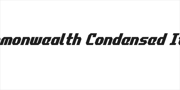 Commonwealth Condensed Italic Logo